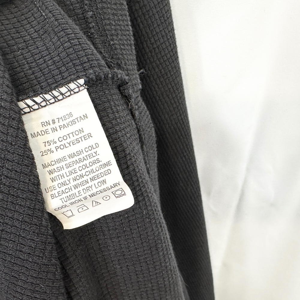 McCormick Farmall Mens 2XLT Henley Black Waffle Knit Thermal Shirt 1062 - Picture 9 of 9